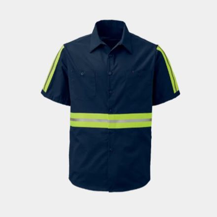 Short-Sleeve Work Shirt, Reflective Tape
